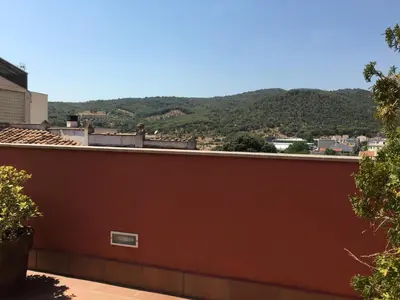 a view from the roof of a building at Hotel Calabria in La Garriga