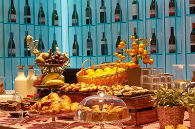 a buffet with many different types of food on a table at Sixtytwo Hotel in Barcelona
