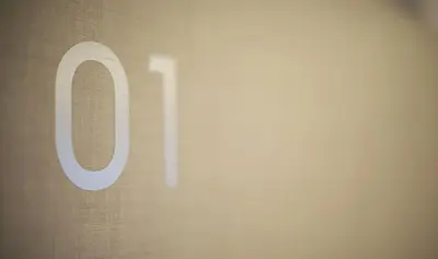 a close up of a window with the number zero at Sono House in La Garriga