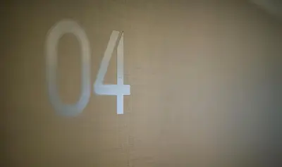 a close up of a window with the number k at Sono House in La Garriga