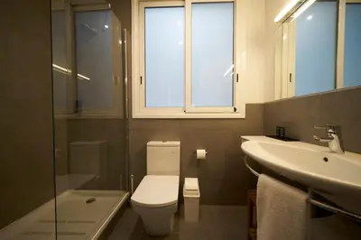 a bathroom with a toilet and a sink at Bonavista Apartments - Passeig de Gracia in Barcelona