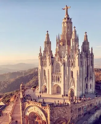 a large building with a cross on top of it at Camp Nou Apartment WiFi in Barcelona