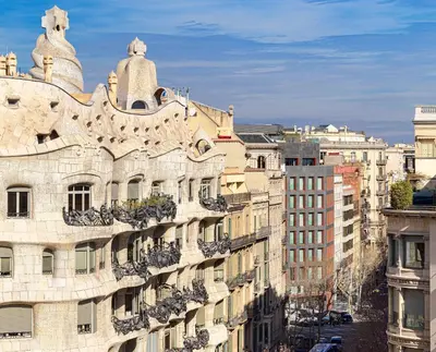 a building with balconies on the side of it at The One Barcelona GL in Barcelona