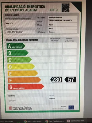 a computer screen with airus number on it at Casa Cala Balmins in Sitges