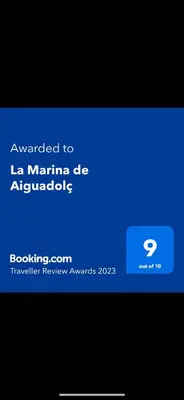 a screenshot of a cell phone with a blue screen at La Marina de Aiguadolç in Sitges