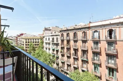 a view from a balcony of a building at Suites4days Gaudi Eixample in Barcelona