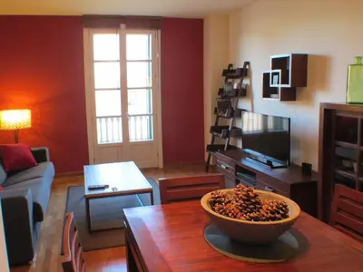 a living room with a bowl on a table at Barcelona4Seasons - Central Palace in Barcelona