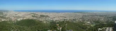 a view of a city from the top of a mountain at NEW! Cute apartment near metro in Barcelona