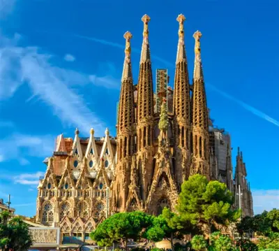 a view of the building of the cathedral of madrid at Natura Fira Barcelona in Hospitalet de Llobregat