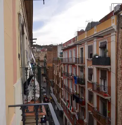 a view from the balcony of an apartment building at Central Apartment in Barcelona