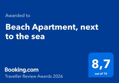a screenshot of the beach appointment next to the sea at Beach Apartment, next to the sea in Premiá de Mar