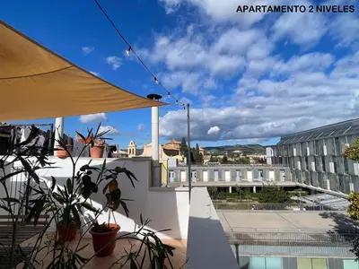 a view from the balcony of a building at apartamento en el centro in Vilanova i la Geltrú