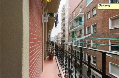 a view of a balcony of a building at Apartamento Joel in Barcelona