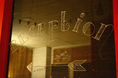 a window with the word epidemic written on it at Buba House - Women Only Hostel in Barcelona