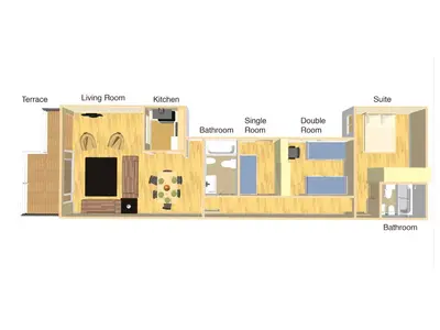 a floor plan of a house at Llevant - Vistas espectaculares in San Pol de Mar