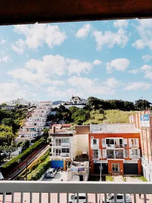 a view of a city from a balcony at Tropical Apartaments Euroviajeros in Pineda de Mar