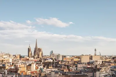 a cityscape of a city with a view at Penthouse City Center With 2 Terraces And Views in Barcelona