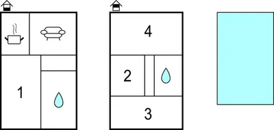 a set of four cards showing the number of showers at 4 Bedroom Nice Home In Riells I Viabrea in Breda