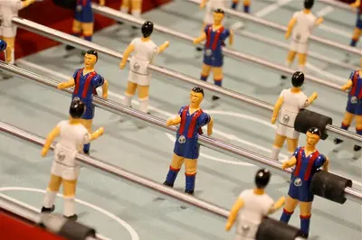 a group of toy figurines in a boxing match at Generator Barcelona in Barcelona