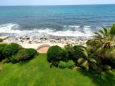 an aerial view of the ocean and a beach at Apartment Acuario by Interhome in Sant Andreu de Llavaneres