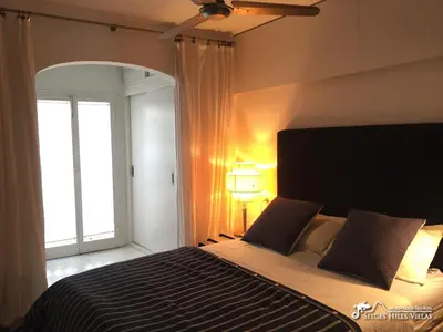 a living room with a couch and a table at Apartment Alegria (Happy) in Sitges