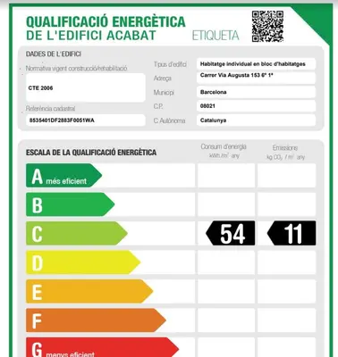 a screenshot of a cell phone screen with a number at Apartamento Via Augusta 153 in Barcelona