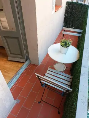 a room with a table with a plant on it at Gaudi Sagrada Familia in Barcelona