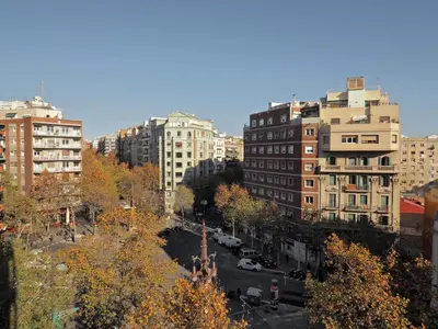 a view of a city with tall buildings at Sagrada Familia - Sant Pau apartment in Barcelona