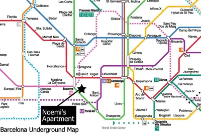 a map of the berkeley underground map at Apartamento Noemi in Barcelona