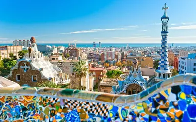 a view of a city with a street light at CON GRACIA in Barcelona