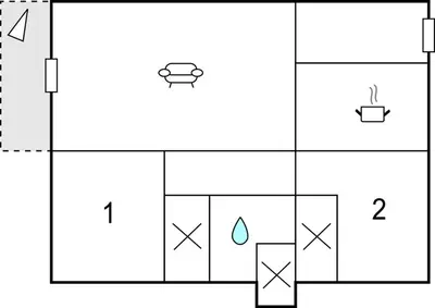 a schematic diagram of a laboratory with a diagram of the reactivity of a substance at Stunning Apartment In Pineda De Mar in Pineda de Mar