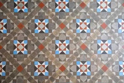 a close up of a quilt with geometric patterns at b21-Apartamento Modernista para Grupos in Barcelona