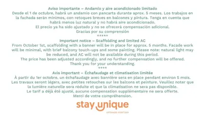 a page of a document with the words stay unique at Stay U-nique Apartments Eixample Center in Barcelona