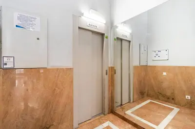 a washer and dryer in a small room at Rooftop Terrace BBQ in Gràcia AC in Barcelona