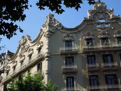 a building with balconies on the side of it at Spot Smart Nomad in Barcelona