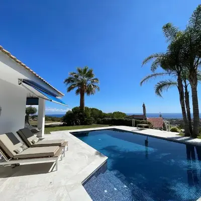 Palm Maresme - Suite with bathroom and terrasse with ocean views in a private villa