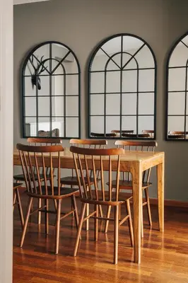 a dining room with a wooden table and chairs at Barcelona Apartment Val in Barcelona