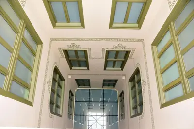 a view from the inside of a building with windows at Passeig De Gràcia Luxury in Barcelona