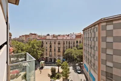 a view of a city from a building at Enjoy Apartments Maria in Barcelona