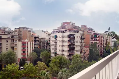 a group of tall buildings in a city at Family-Friendly Home in Central Barcelona 4BDR in Barcelona
