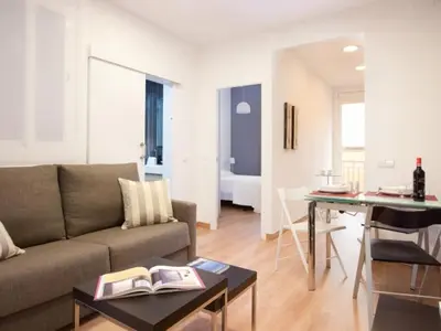 a living room with a couch and a table at Sagrada Familia in Barcelona