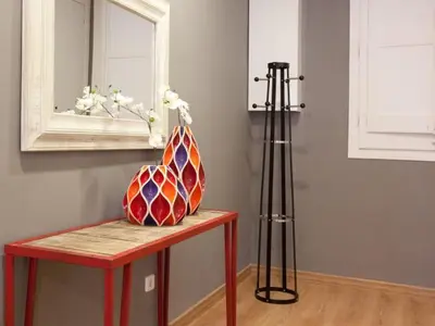a vase sitting on a table in a room at Sagrada Familia in Barcelona