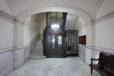 an entrance to a building with a door and stairs at B&B Boutique Ca La Maria in Barcelona