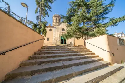 a set of stairs leading up to a building at HomeHolidaysRentals Plume - Costa Barcelona in Pineda de Mar
