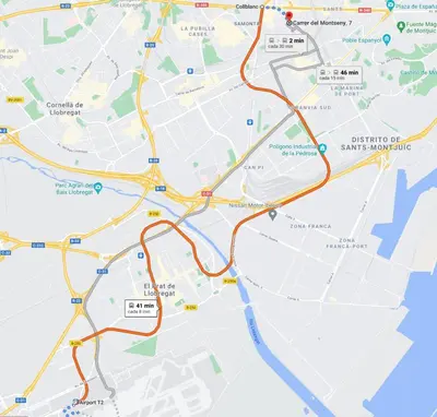 a map of the city of san francisco at Barcelona COZY Apartment in Hospitalet de Llobregat