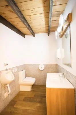 a bathroom with a sink and a toilet at Catalunya Casas Relax and Recharge - only 34km from Barcelona! in Rubí