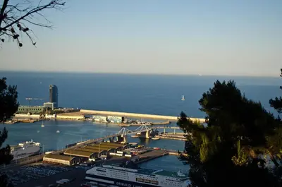 a view of a marina with boats in the water at Barcelona4Seasons - Gavina in Barcelona