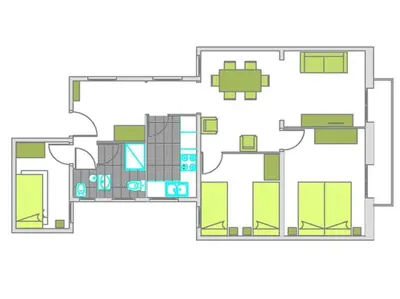 a floor plan of a house at ClassBedroom Eixample Free Apartments in Barcelona