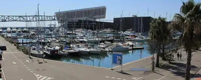 a marina filled with lots of boats in the water at 2 BEDROOMS and 2 BATHROOMS FOR 5 PAX, SWIMMING POOL, FREE PARKING and NEAR THE BEACH! in Sant Adria de Besos