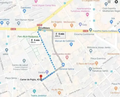 a map of the city of dublin with attractions at Magical Design With Terrace in Hospitalet de Llobregat